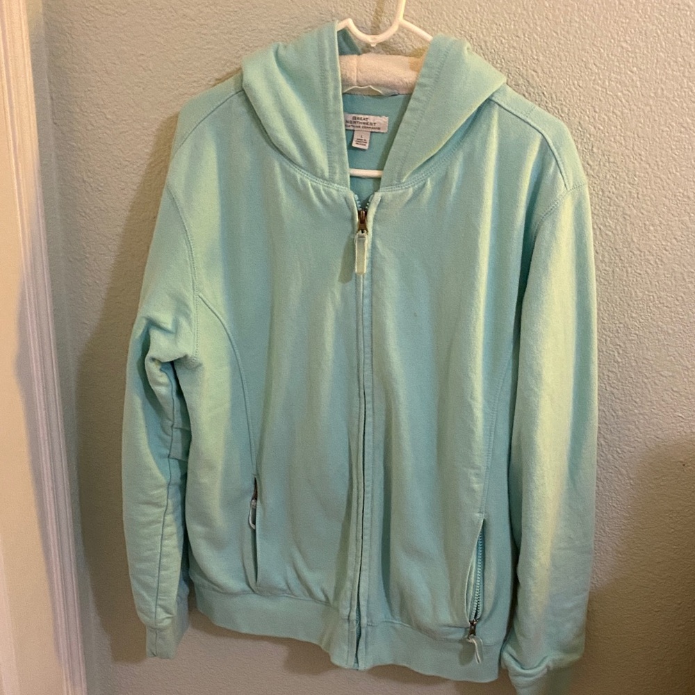 Great Northwest Clothing Company Aqua Zip-Up Hoodie
